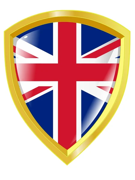 Золотая эмблема Великобритании — стоковый вектор