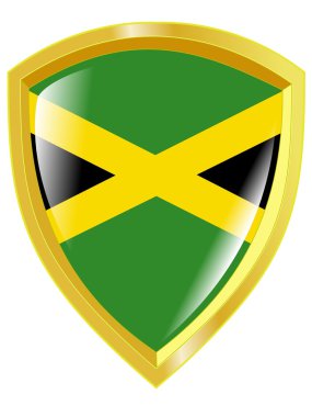 Golden emblem of Jamaica clipart