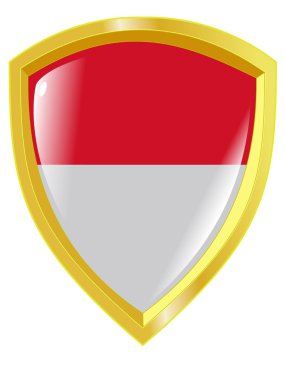 Golden emblem of Indonesia clipart