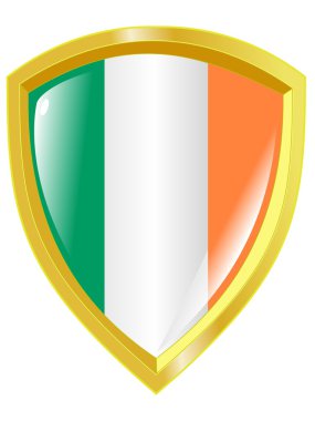 Golden emblem of Ireland clipart