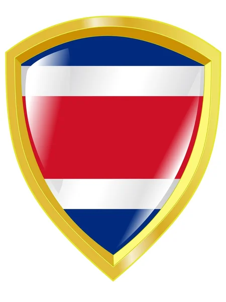 Golden emblem of Costa Rica — Stock Vector