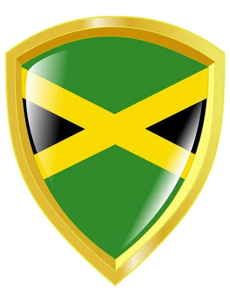 牙买加的金色徽章 — 图库矢量图片