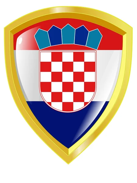 Goldenes Emblem von Kroatien — Stockvektor