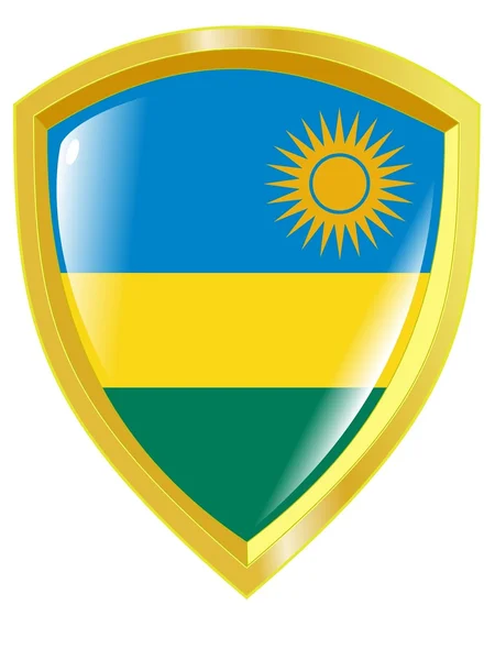 Goldenes Emblem Ruandas — Stockvektor