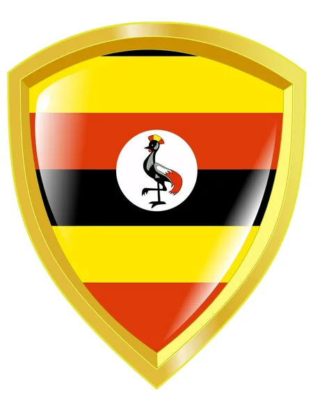 Golden emblem of Uganda — Stock Vector