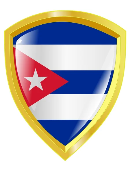Goldenes Emblem Kubas — Stockvektor
