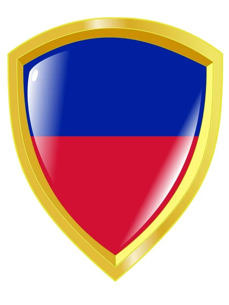 Gyllene emblemet i haiti — Stock vektor