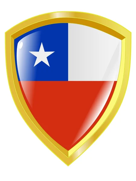 Emblema dourado do Chile —  Vetores de Stock