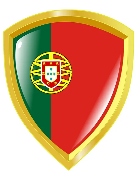 Golden emblem of Portugal — Stock Vector
