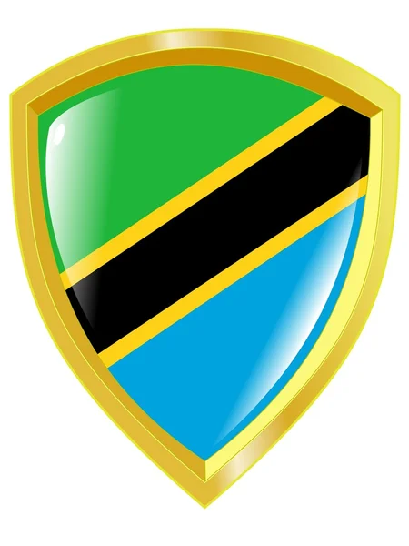 Golden emblem of Tanzania — Stock Vector
