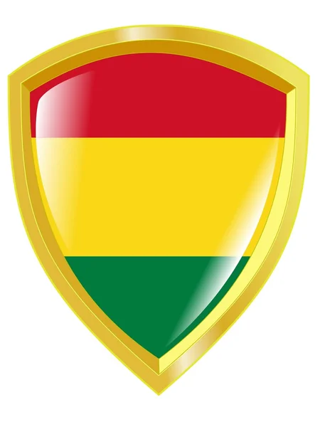 Gyllene emblemet i bolivia — Stock vektor
