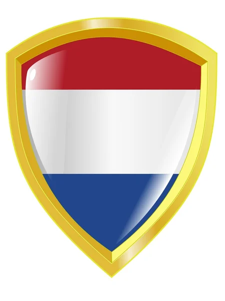 Golden emblem of Netherlands — Stock Vector