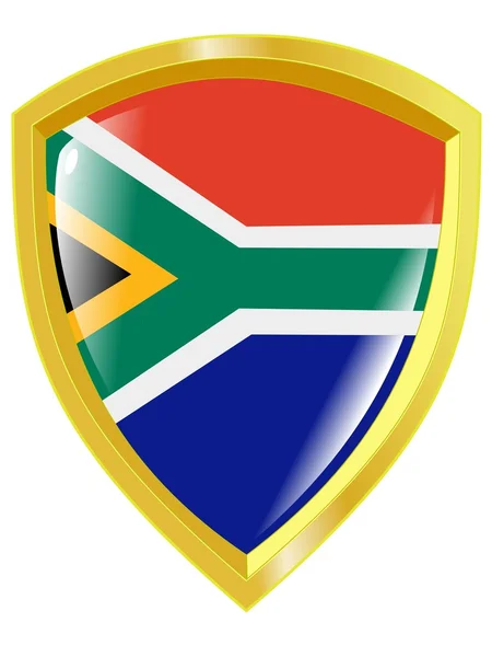 Emblème doré de l'Afrique du Sud — Image vectorielle
