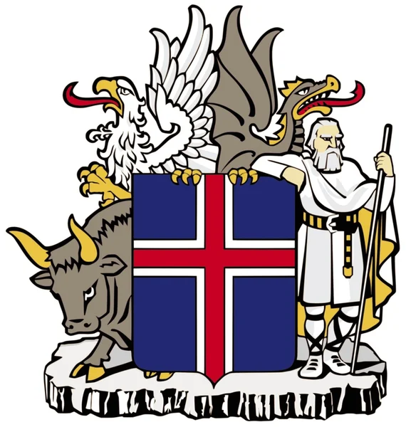 Coat of arms of Iceland — Stock Vector
