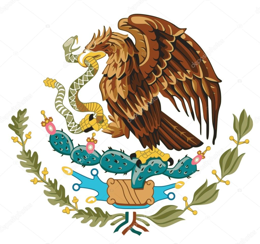 Bandera mexico aguila imágenes de stock de arte vectorial | Depositphotos