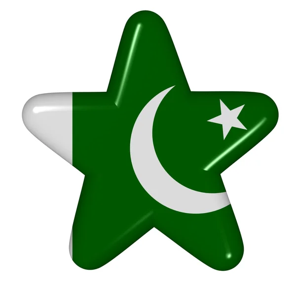Ster in kleuren van pakistan — Stockfoto