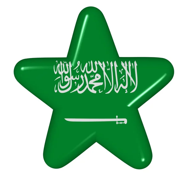 Gwiazda w kolorach Arabii Saudyjskiej — Zdjęcie stockowe