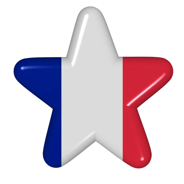 Estrela em cores de França — Fotografia de Stock