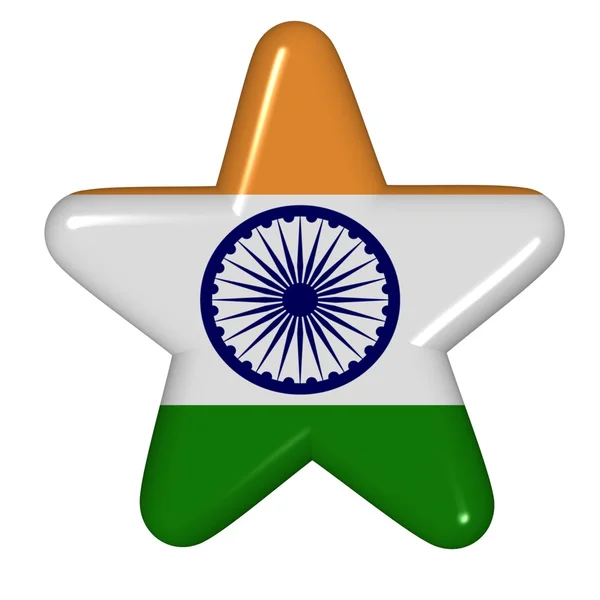 Star in colors of India — Stock Photo, Image