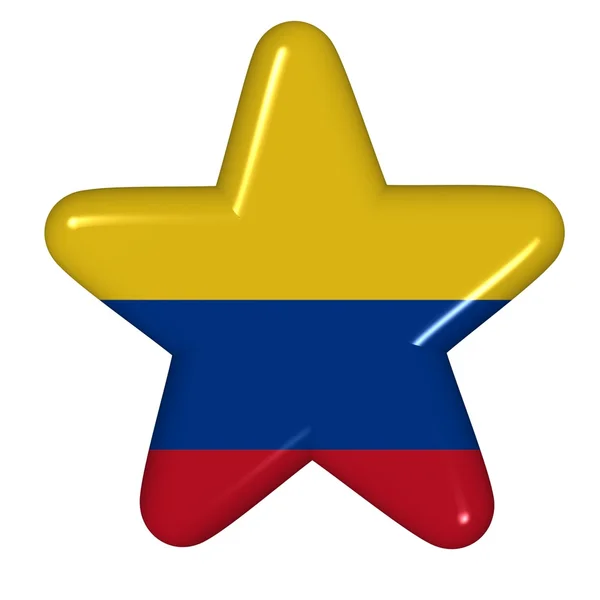 Star in colors of Colombia — Stock Photo, Image