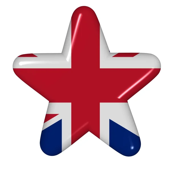 Звезда в цветах Великобритании — стоковое фото