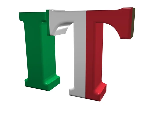 3d internet top-level domain von italien — Stockfoto