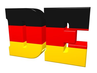 3d Internet top level domain of Germany clipart