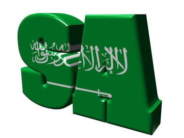 3d Internet top level domain of Saudi Ar clipart