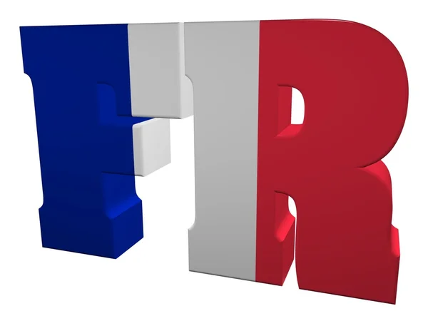3d dominio di primo livello Internet della Francia — Foto Stock