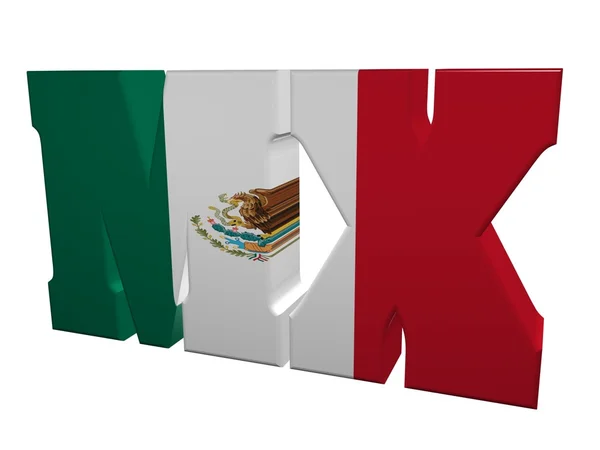 3D internetové domény nejvyšší úrovně z Mexika — Stock fotografie
