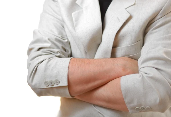 Man in a rumpled white jacket — Stock Photo, Image