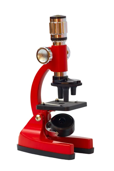 Kırmızı mikroskop — Stok fotoğraf