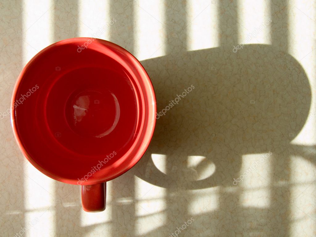 Red round cup