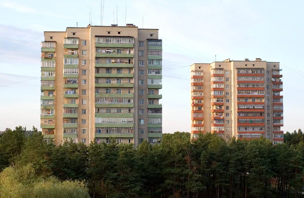 stock image Two high buildings