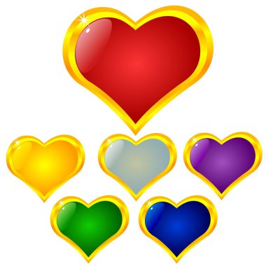 Colored heart clipart