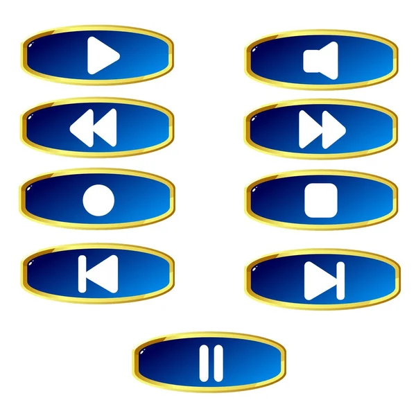 Boutons de barre multimédia — Image vectorielle