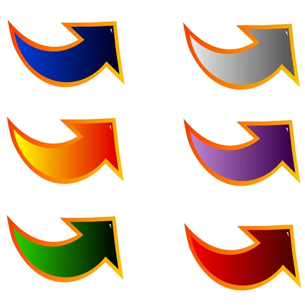 Colored arrows — Stock Vector