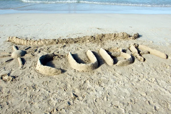 Küba kum üzerinde — Stok fotoğraf