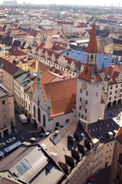 Tile roofs of Munich, Germany (2) clipart