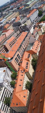 Tile roofs of Munich, Germany (3) clipart