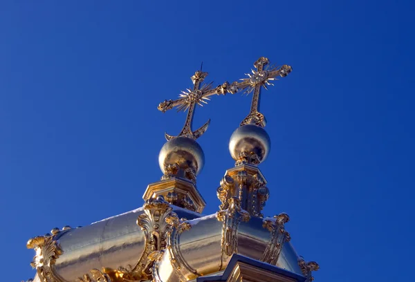 stock image Gold crosses on domes