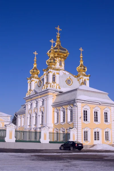 Rus kilise kubbeleri altın — Stok fotoğraf
