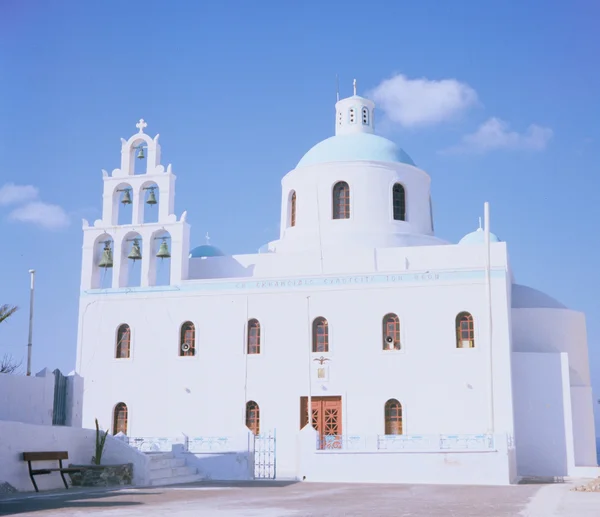 Igreja ortodoxa na ilha da Grécia Imagem De Stock