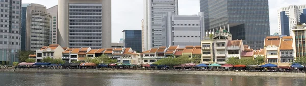 stock image Singapore - old and new on the river