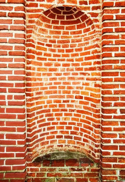 stock image Empty niche for a statue in a brick wall