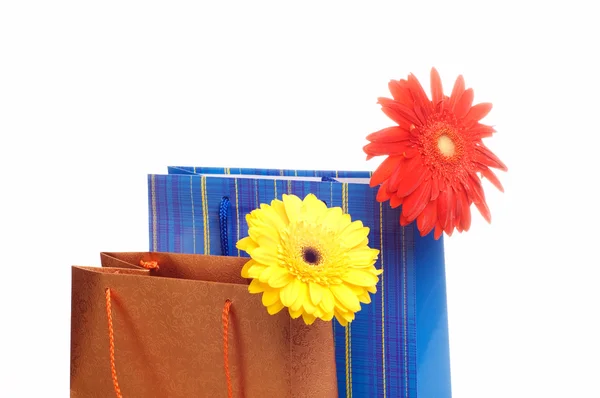 Dos bolsas de papel para regalos — Foto de Stock