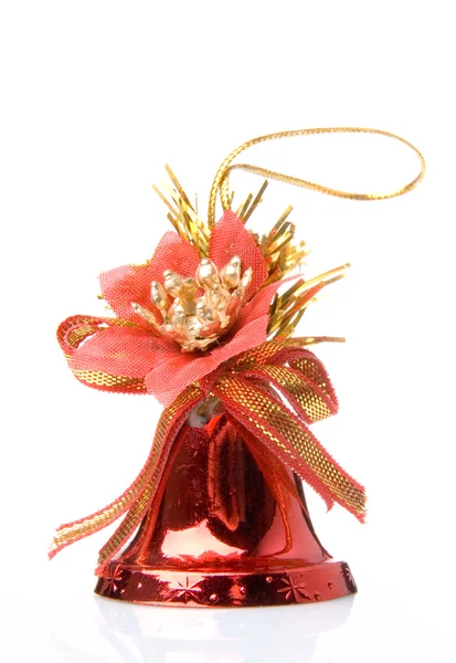 Red christmas handbell — Stock Photo, Image