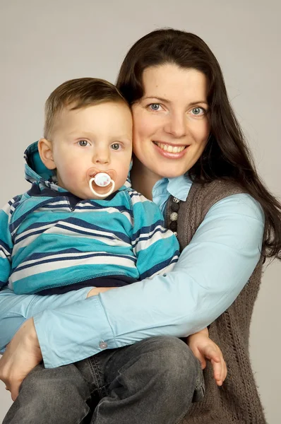 stock image Happy mother and son