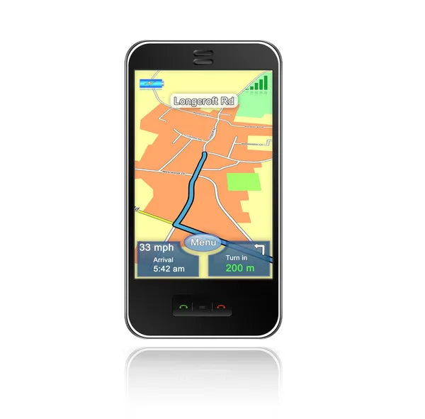 GPS / навігації смарт-телефон — стокове фото
