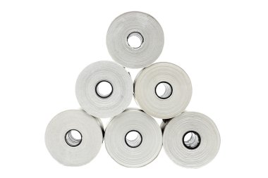 Six rolls of thermo paper clipart